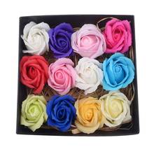 Jabón de flores artificiales para decoración de bodas, set de 50 unids/set de jabón con cabeza de rosa, regalo para el Día de San Valentín 2024 - compra barato