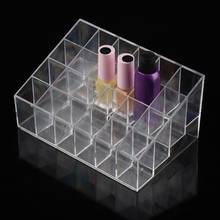 Caja de almacenamiento de alabios transparente para maquillaje, organizador de 24 rejillas, soporte de exhibición, acrílico, estuche para joyería 2024 - compra barato