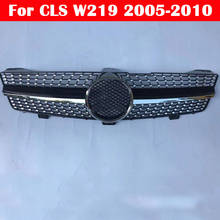 Center Grill Bumper Car Middle Grille ABS Front Auto Diamond Grill Styling For Mercedes-Benz 2005-2010 CLS W219 With Emblem 2024 - buy cheap