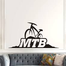 Mountain Bike Shop Wall Sticker Customized Sports Posters Vinyl Wall Decals Decor Mural Car Windows Bicycle Glass Decal 2024 - buy cheap