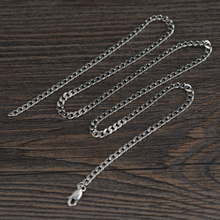Ожерелье из серебра S925 пробы с плоским кольцом, ожерелье из чистого серебра для мужчин и женщин 2024 - купить недорого