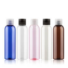 Botella vacía de plástico para cosméticos, recipiente rellenable con tapa abatible, color azul, claro, marrón, blanco, rosa translúcido, 150ml, 30 unidades 2024 - compra barato