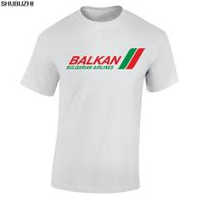 Balkan Airlines T Shirt Retro Bulgarian Airline Bulgaria Airlines T-Shirt T Shirt shubuzhi New Fashion Brand Print Tee Shirts 2024 - buy cheap