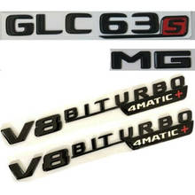 Gloss Black GLC63s for V8 BITURBO 4MATIC+ Badges Emblems for X253 2024 - buy cheap