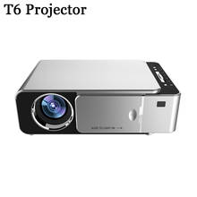 Портативный проектор T6 4K 3500 лм 1080P видео Full HD светодиодный VGA USB Beamer для домашнего кинотеатра 2024 - купить недорого