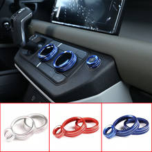 Perillas de aire acondicionado para coche Land Rover Defender, accesorio de aleación de aluminio, embellecedor circular de Audio para Interior de coche, 110, 2020 2024 - compra barato