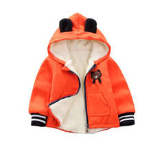 Jaqueta de urso urso para menino, casaco grosso casual de algodão quente para crianças de 1 a 4 anos, natal, inverno 2019 2024 - compre barato
