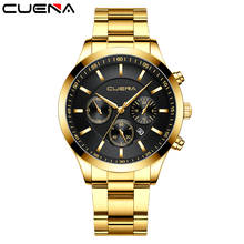 Men Watch CUENA Fashion Sport Quartz Clock Mens Watches Top Luxury Business Waterproof Watch montre homme watch men montre 2024 - buy cheap