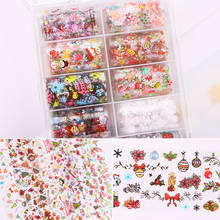 10pcs Christmas Stickers For Nails Snowflake Santa Elk Transfer Foils Sliders Adhesive Decals Nail Art Manicure Wraps 2024 - buy cheap