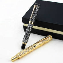 Jinhao-Bolígrafo de Dragon de alta calidad, bolígrafo de Metal de lujo, Rollerball, plata antigua, punta de 0,7 MM, papelería, suministros escolares de oficina 2024 - compra barato