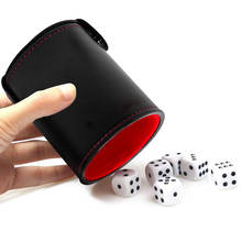 Dices Club Party Family Game Accessories Leather Dice Cup with 10 Dices Bar Party Dice Game Accessories Dicebox 2024 - buy cheap