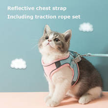 Adjustable Colorful Fashion Pet Chest Strap Cat Chest Harness Leash Rope Set Cat Collar Chest Back Rope Leash Set 2024 - buy cheap