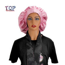 Customized Logo  Double Color Satin Bonnet With Long Wide Edge Control Wrap Satin Head Band 2024 - buy cheap