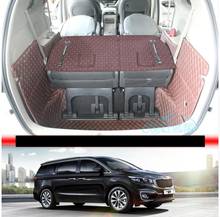 fiber leather car trunk mat for kia carnival 2016 2017 2018 2019 3rd generation grand carnival Grand Sedona car accessories 2024 - buy cheap