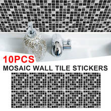 Pegatinas de mosaico antisalpicaduras para cocina, azulejos de pared autoadhesivos, decoración del hogar, pelar para baño, 10 Uds. 2024 - compra barato