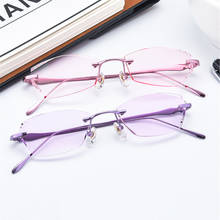 Óculos sem aro de miopia, óculos pingentes de miopia personalizados sem aro com diamante fashion 037 óculos ópticos 2024 - compre barato