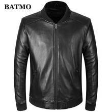 BATMO 2021 new arrival spring high quality Genuine Leather jackets men,male natural sheepskin real leather coat,TB 06 2024 - buy cheap