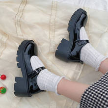 Mulheres sapatos de couro harakuju lolita jk estudante doce meninas mary jane sapatos de salto alto japonês dedo do pé redondo sapatos de plataforma bombas 2024 - compre barato