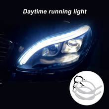 Flexible LED Strip Headlight Decorative Lamp2PCS Car LED Light Strip DC12V 6000K Waterproof DRL Daytime Running Light 2024 - buy cheap