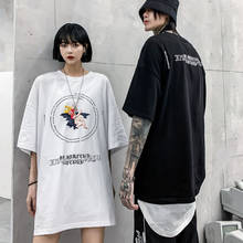 VERSMA в Корейском стиле Harajuku Ulzzang Мода Винтаж футболок с принтом в виде Для мужчин хип-хоп Уличная негабаритных футболка Suga рубашка Для мужчин дропшиппинг 2024 - купить недорого