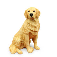 Golden Retriever Sitting Dog Simulation Animal Model Car Crafts Ornaments Home Accessories Figurines Miniatures Crafts Gift 2024 - buy cheap