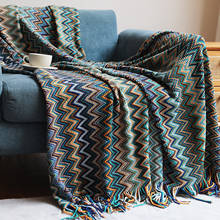 Cual cobertor boêmio colorido de tassel, coberta étnica de lance para sofá, cobertor para colcha nórdico de inverno, cachecol quente b135 2024 - compre barato
