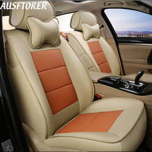 AUSFTORER Cowhide Leather Car Seat Covers for Mercedes-Benz Viano Seat Cover Genuine Leather Seats Cushion Supports Accessories 2024 - buy cheap