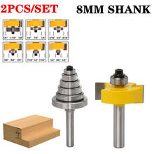 Top Quality 1pc 8mm Shank 1/2"H Tenon Cutter Woodwork Milling Cutters 6 Bearings Rabbet Router Bit Set Wholesale Price 2024 - buy cheap