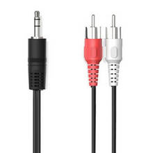3. Cable de Audio de 3 pies/1m, Conector de 3,5 a 2 RCA macho a macho, 2rca a 3,5mm AUX, divisor de Cable de Audio estéreo para coche 2024 - compra barato