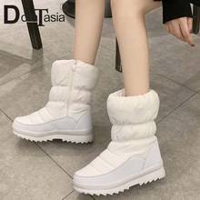 DORATASIA New Fashion Ladies Winter Snow Boots 2020 Warm Fur Outdoor Boots Women Round Toe Flat With Zip Plush Shoes Woman 2024 - buy cheap
