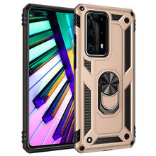 For Huawei P40 Pro Plus Case Magnetic Car Stand Holder Cover TPU+PC Bumper Case for Huawei P40 Pro+ P40 Lite Back Cover 2024 - buy cheap