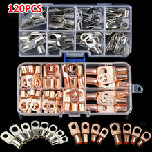 120pcs/set Tin Plated Copper Copper Tube Terminals Lug Ring Battery Welding Cable Crimp Connector 2024 - buy cheap