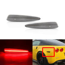 Luces traseras transparentes para Led para guardabarros, indicador lateral rojo para Chevrolet Corvette C6, 2005, 2006, 2007, 2008, 2009, 2010, 2011, 2012, 2013, 2 uds. 2024 - compra barato