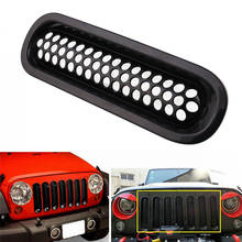 Accesorios de coche con Clip frontal, cubierta de malla, embellecedor de rejilla para Jeep Wrangler JK Jeep Wrangler 07-17, envío directo 2024 - compra barato