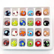 24pcs Mixed Handmade Lampwork Art Glass Marbles Ball Creative Evil Eye Pattern Design 16mm Kid's Play Toy Pellet Home Vase Decor 2024 - buy cheap