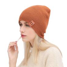 Gorra con protección para la oreja para hombre y mujer, gorro de lana tejida, Color sólido, gran oferta, Otoño e Invierno 2024 - compra barato