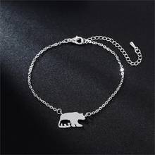 Pulseira qiming de urso e animal para mulheres, joias para o dia das bruxas, com pingente de urso branco, bracelete de casamento, presente para meninas 2024 - compre barato