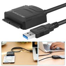 USB 3,0-SATA 3 кабель Sata-USB адаптер Конвертация кабелей Поддержка 2,5 или 3,5 дюйма внешний SSD HDD адаптер Жесткий диск 2024 - купить недорого