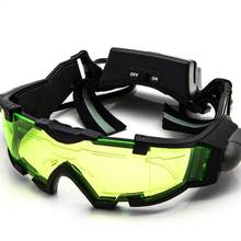 Óculos de vidro para motocicleta, óculos ajustável com led e luz à prova de vento para caça e motocicleta 2024 - compre barato