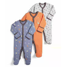 Baby Rompers 3pcs Newborn Sleepsuit 0-12m Jumpsuit Cartoon Cotton Romper Pajamas Set Boy New Born Baby Clothes Baby Girl Romper 2024 - buy cheap