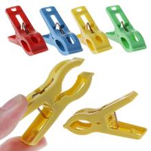 20Pcs Clothes Clips Plastic + Metal Pure Color Laundry Clothes Pins Pegs Clips Hanging Racks Clothespins Clamp 2024 - buy cheap
