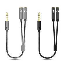 AUX Cable Jack 3.5mm Audio Cable 3.5 mm Jack Stereo Audio Male to 2 Female Headset Mic Splitter Cable Adapter for Phone Computer 2024 - buy cheap