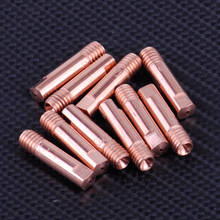LETAOSK-soplete de soldadura, soporte de punta de contacto, boquilla de Gas, cobre, M6, 0,8x24mm, MB 15AK, oro, MIG/MAG, 10 Uds. 2024 - compra barato