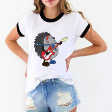 Camiseta feminina engraçado branco hip hop t camisa femme harajuku kawaii roupas do sexo feminino 2024 - compre barato