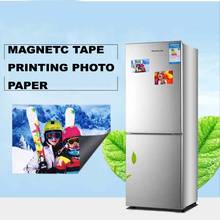 Adesivo magnético para impressora de tinta, papel a4, brilhante 2024 - compre barato