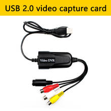 Адаптер USB Easycap 2,0 для захвата видео, видеорегистратор, редактирование DVR, 4-канальный ТВ, DVD, VHS TV для Win7/8/10/XP/Vista, без привода 2024 - купить недорого