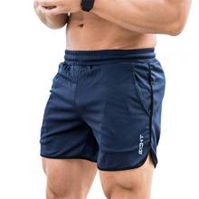 Calção curta masculina de verão, bermudas casuais, de poliéster respirável, de secagem rápida, para esportes, para corrida, calção de moletom 2024 - compre barato