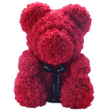 Романтический Искусственный цветок розы Медведь кукла орнамент юбилей подарок на день Святого Валентина DC120 2024 - купить недорого