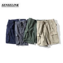 Men Summer New Solid Color Shorts Casual Fashion Solid Color Multi-Pocket Cargo Pants Shorts Plus Size Stretch Shorts Men 29-38 2024 - buy cheap