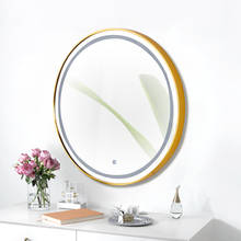 Simple Wall Mounted Round Bath Mirror Bedroom Living Room Hallway Decor Creative Led Anti-fog Washroom Mirror Makeup Mirror LA48 2024 - buy cheap